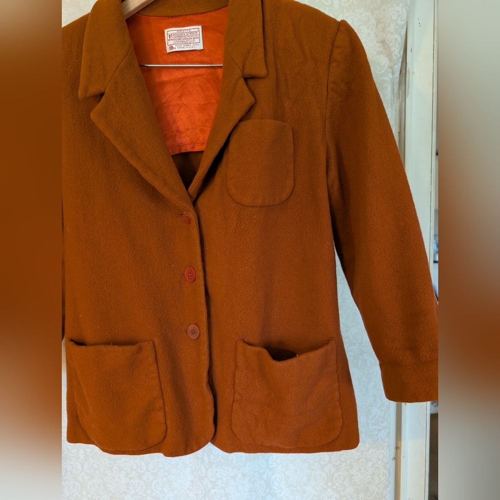 PENDLETON Wool Petite Rust Brown Jacket‎ - image 8